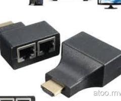 1080p HD 3D HDMI Over RJ45 CAT5e CAT6 UTP LAN Ethernet Balun Extender Repeater k