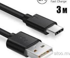3M Samsung TYPE C Cable USB-C Fast Charger Genuine Data Sync Official Lead