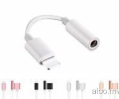For iPhone 7 7S Lightning to 3.5mm Audio Headphone Adapter Connector Cable 8pin