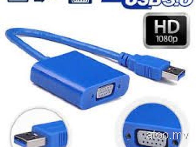 USB ADAPTER 3.0 USB TO VGA (Call..7741753)