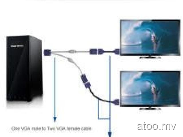 1 male 2 female VGA Cable Call: 7741753