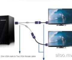 1 male 2 female VGA Cable Call: 7741753