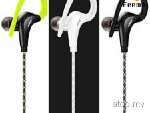 Earhook Earphones Waterproof Running Sports Bass Music Headset with mic