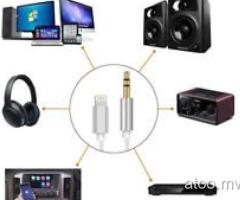 Lightning to 3.5mm Male Adapter Cable Car Audio Jack AUX For iPhone 6 7 Plus 8 X