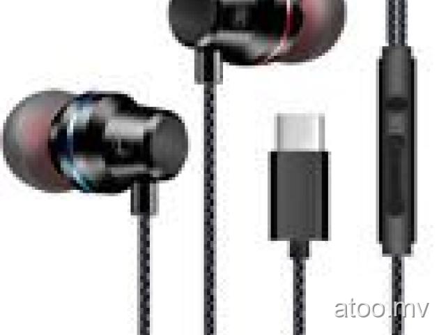 USB-C Type-C Stereo In-Ear Earphone Music Headset Earbuds Headphone + Microphone